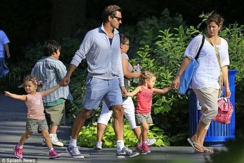 Mirka Federer, Roger Federer, Federer twins Myla Rose Chalene Riva taken