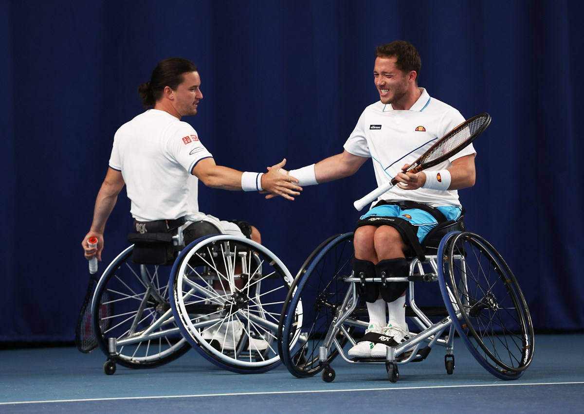 Wheelchair tennis game at the Olympics